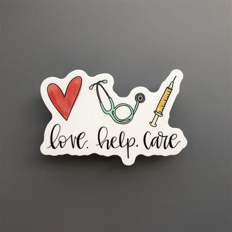 Love Help Care Sticker Nursing Wallpaper Medical Stickers Medical Wallpaper