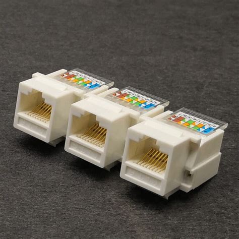 Rj45 Cat6 Utp Female Jack Connector Network Module For Wall Plate Free