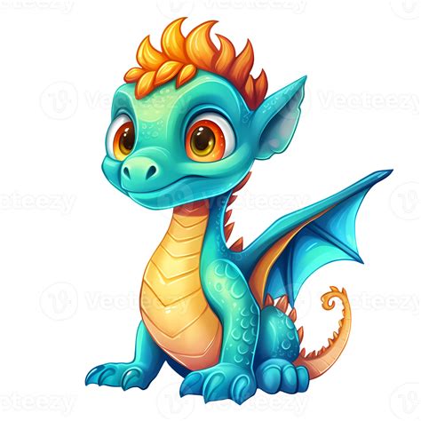 Cute Baby Dragon Clipart Illustration Ai Generative 28752057 Png
