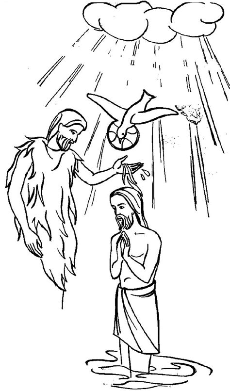 Holy Spirit Baptism Of Jesus Coloring Pages Best Place To Color