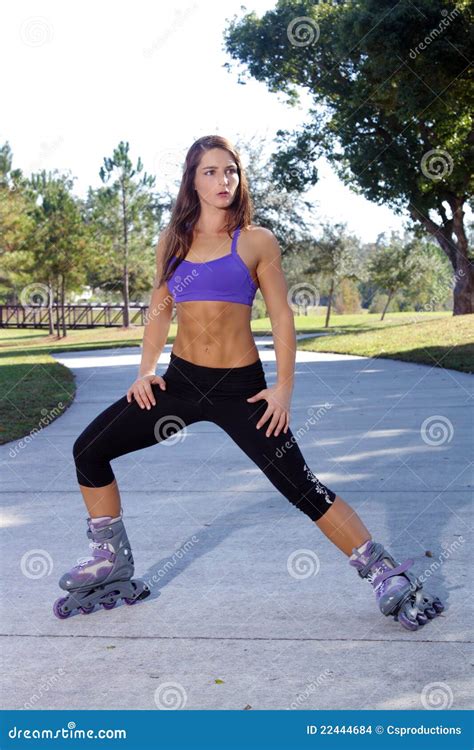 Beautiful Athletic Rollerblader Outdoors 2 Stock Images Image 22444684