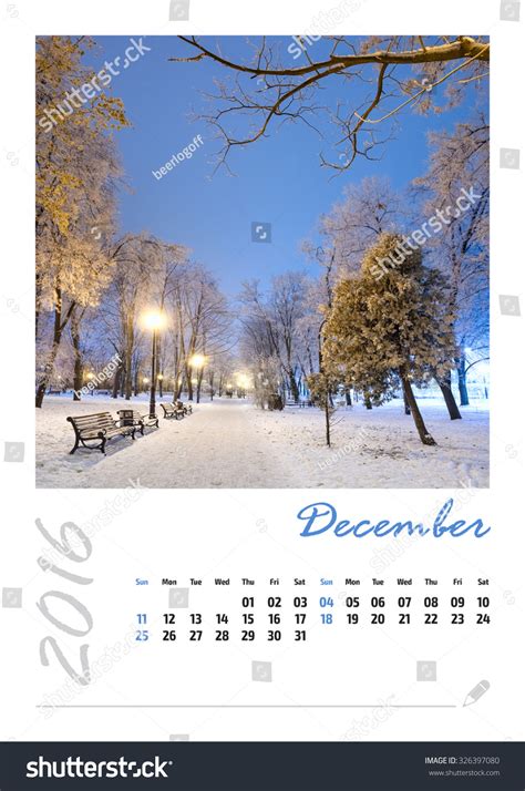 Photo Calendar Beautiful Minimalist Cityscape 2016 Stock Photo