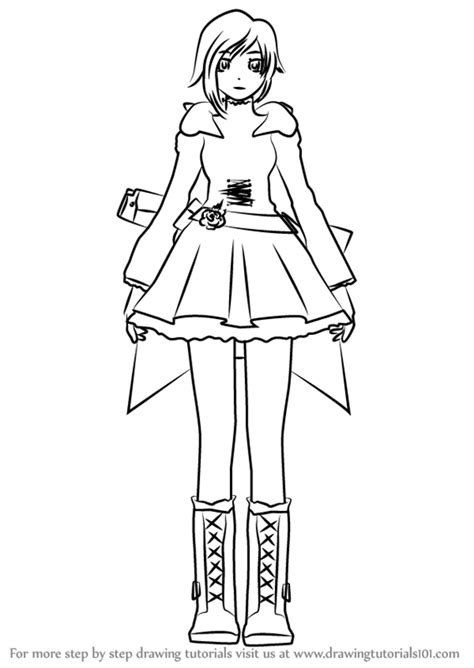 For personal use only as the image is subject to copyright. Rwby Ruby Rose Drawing Sketch Coloring Page