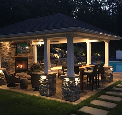 Backyard Pavilion, Backyard Gazebo, Backyard Pool Designs, Backyard