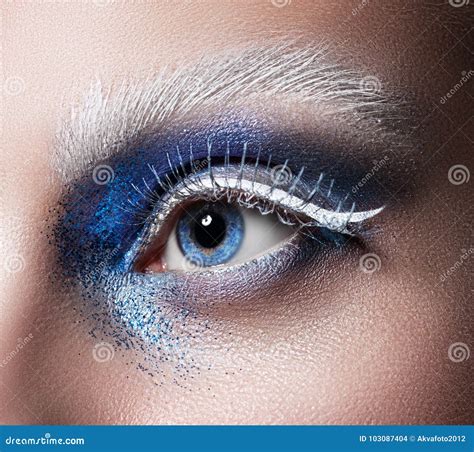 Beautiful Female Eye Close Up Blue Eyes Stock Photo Image Of Color