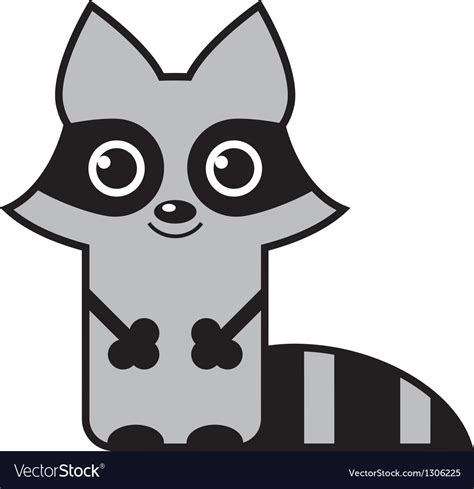 Cute Raccoon Royalty Free Vector Image Vectorstock
