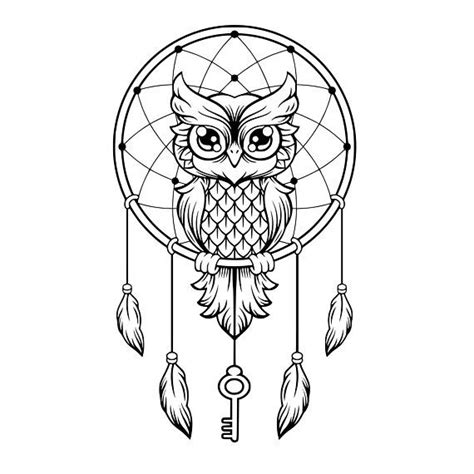 Download Owl Dreamcatcher SVG, Studio Silhouette file | Black and ...
