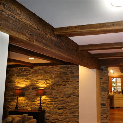 Reclaimed Wood Ceiling Beams Hand Hewn Rustic Timber E T Moore