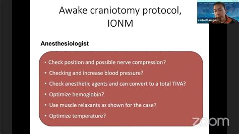 Awake Craniotomy Protocol For Brain Gliomas Youtube