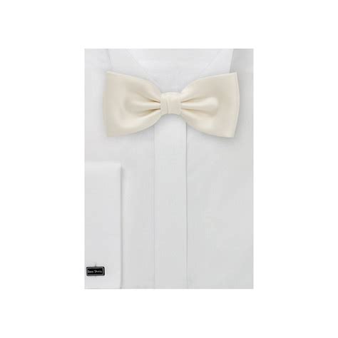 Solid Mens Bow Tie In Soft Cream Ties