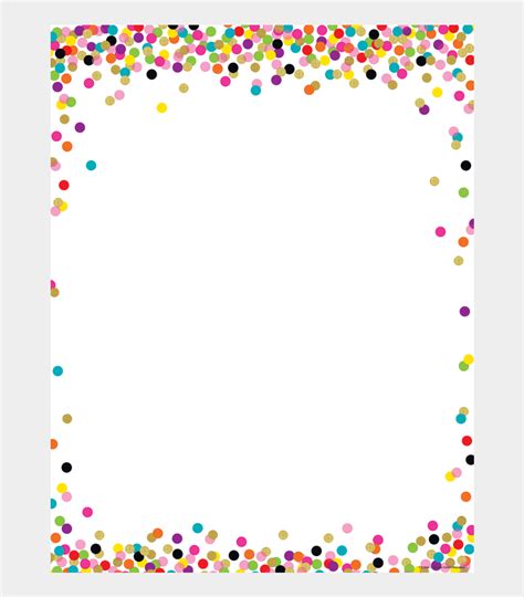 Polka Dot Border Clipart Digital Border Clipart Rainbow Images