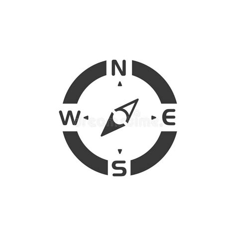 Compass South West Direction Icon Weather And Map Glyph Vector