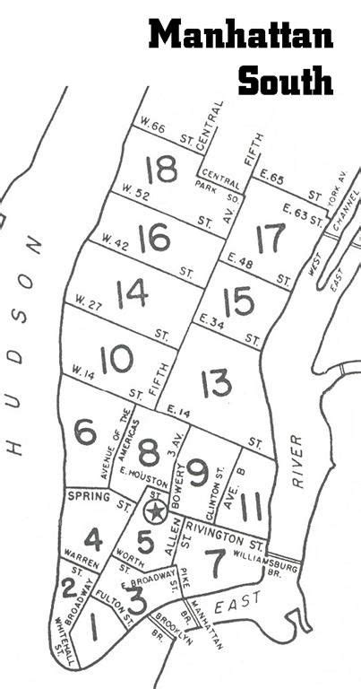 Police Ny Precinct Map Manhattan South Nyc History Map Us History