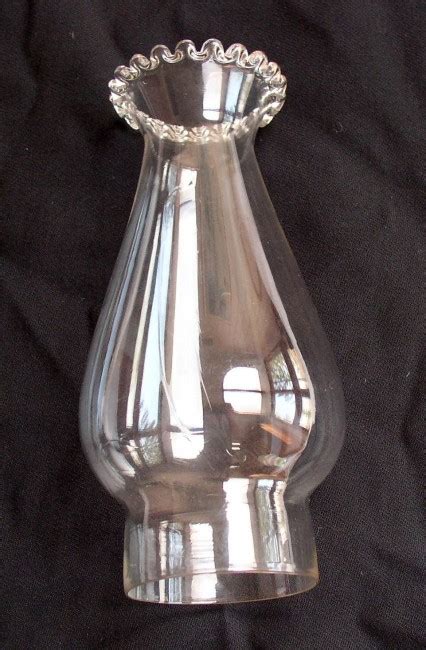 Antique Original Hand Blown Petal Top 1 Oil Lamp Chimney 1870s