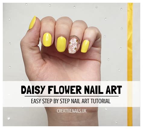 Daisy Flower Nail Art Tutorial Creative Nails