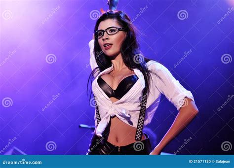 Sexy Girl Dancing On The Stage Editorial Image Image 21571130