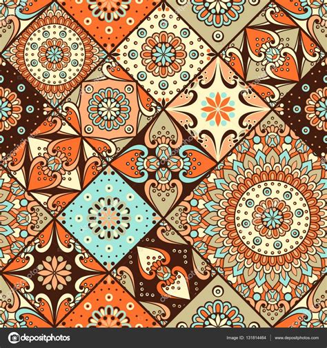 Ethnic Floral Seamless Pattern — Stock Vector © Vikasnezh 131814464