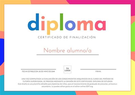 Formatos De Diplomas Para Llenar Plantillas De Diplomas Gratis