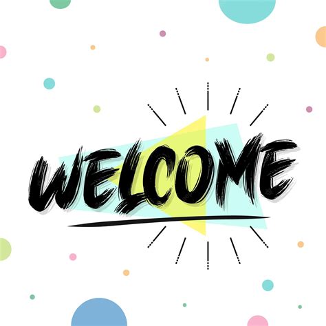 Premium Vector Colorful Welcome Design Template Welcome Letters