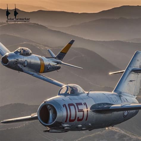 Mig 15bis And F 86 Sabre Russian Military Aircraft Fighter Planes