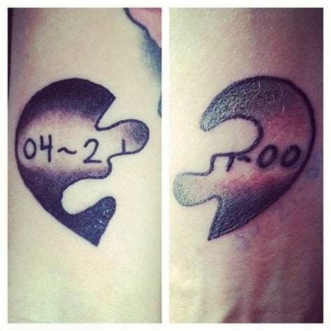 Couple Tattoos That Fit Together Pin Tattoo Love Puzzle