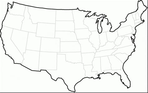 Map Of The Us Colored States Usa States Colored Blank Beautiful Blank