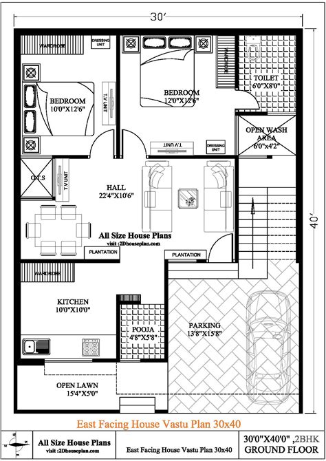 Building Plan For 30x40 Site Builders Villa