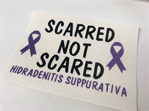 Hs Hidradenitis Suppurativa Awareness Decal Purple Ribbon Decal