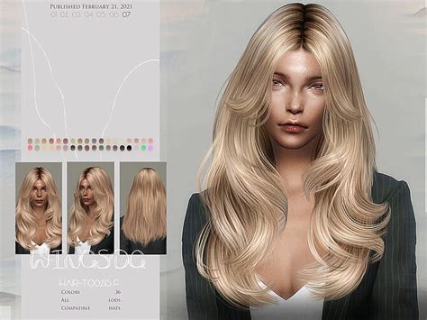 Wings To0215 Hair By Wingssims At Tsr Sims 4 Updates