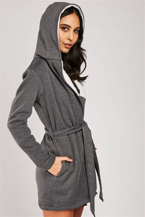 Belted Hooded Dressing Gown Just 7
