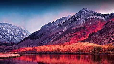 Hd Wallpaper Macos Sierra Snow Covered Mountain Computers Apple