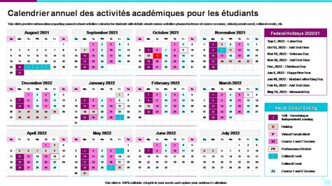 Top 5 Des Modèles De Calendrier Académique Avec Des échantillons Et Des