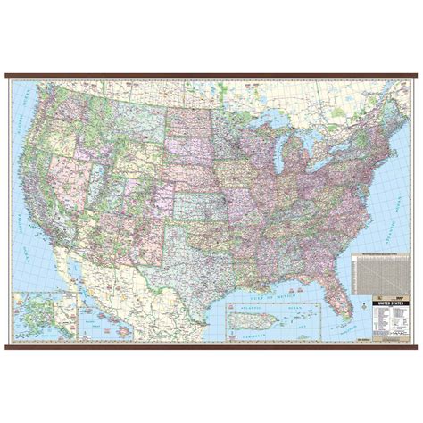 Large Wall Map United States Image To U