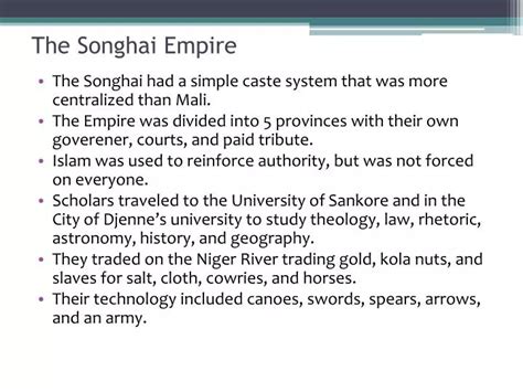 Ppt The Songhai Empire Powerpoint Presentation Free Download Id