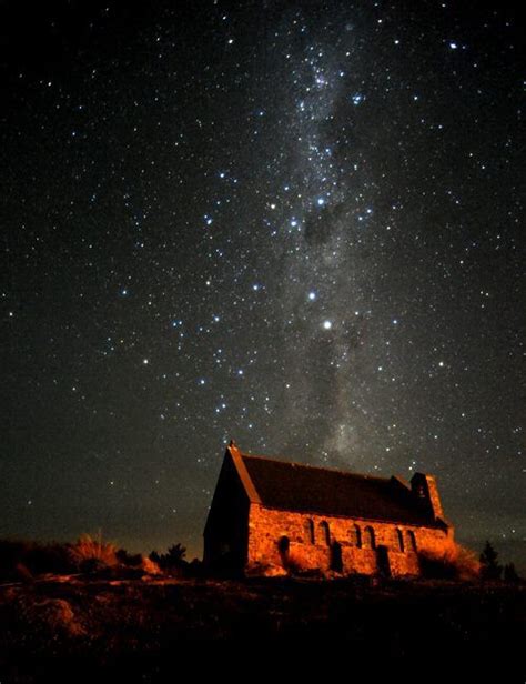New Zealand Church Of The Good Shepherd Starry Night