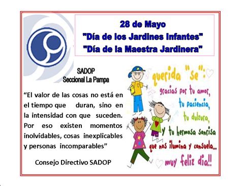 Se celebra el día de los jardines de infantes. Sadop | Seccional La Pampa: "Dia de los Jardines Infantes ...