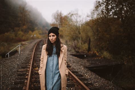 girl on train tracks by stocksy contributor luke mallory leasure stocksy