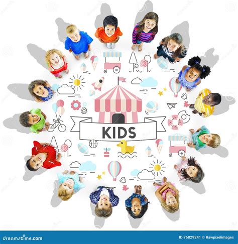 Kids Young Children People Graphic Concept Stock Image Image Of