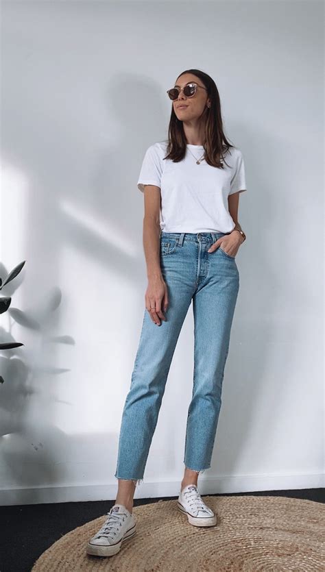 White Tshirt And Blue Jeans Styled For Every Season Jeans Outfit Women