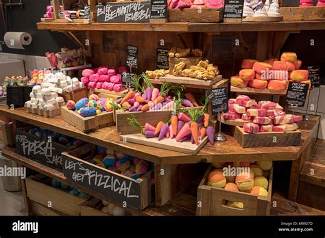 Colorful Soaps That Look Like Food On Display At The Lush Cosmetics
