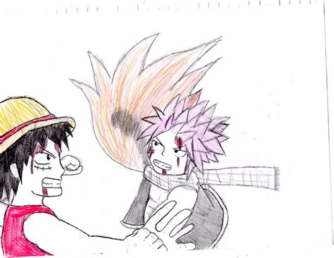 Luffy Vs Natsu By Kingmicky101 On Deviantart