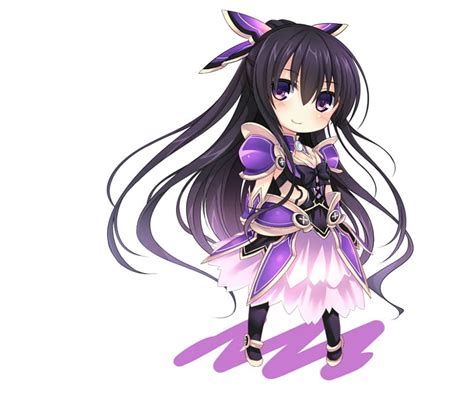 Yatogami Tohka Dress Anime Hot Anime Girl Purple Eyes Long Hair Black Hair Hd Wallpaper