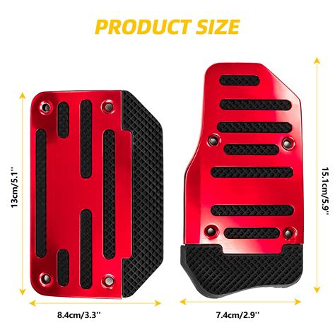 Automatic Gas Brake Foot Pedal Pad Cover Red Car Accessories Universal Non Slip Ebay