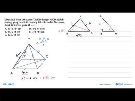 Diketahui Limas Beraturan T Abcd Dengan Abcd Adalah Persegi Yang