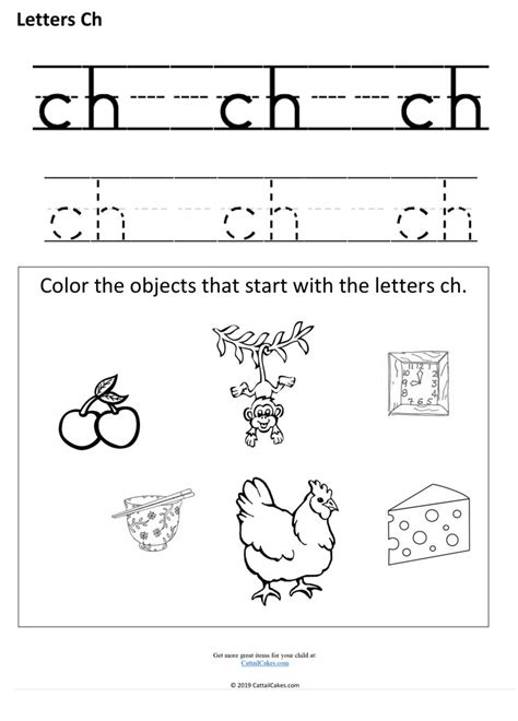 Letra Ch Worksheet