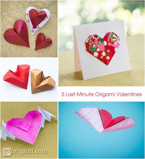 5 Last Minute Origami Hearts For Valentines Day Go Origami Easy