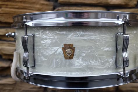 1965 Ludwig Pioneer 14x5 In White Marine Pearl — Joe Cox Drums