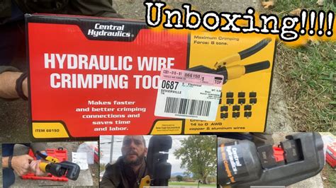 Harbor Freight Hydraulic Wire Crimping Tool Unboxing Youtube