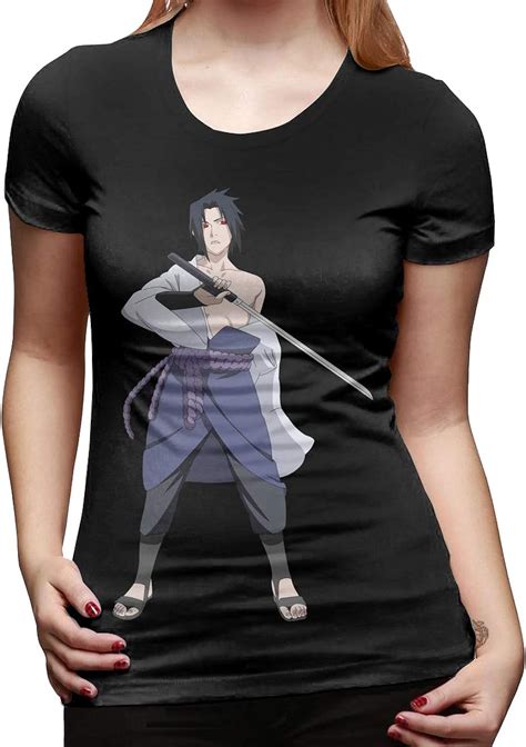 Women Naruto Uchiha Sasuke T Shirt Short Sleeve Tees Tops