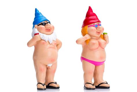 Novelty Naked Garden Gnome Statues Deal Wowcher